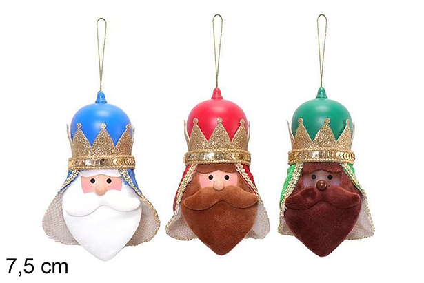 Colgante Reyes Magos surtido 7.5 cm-3