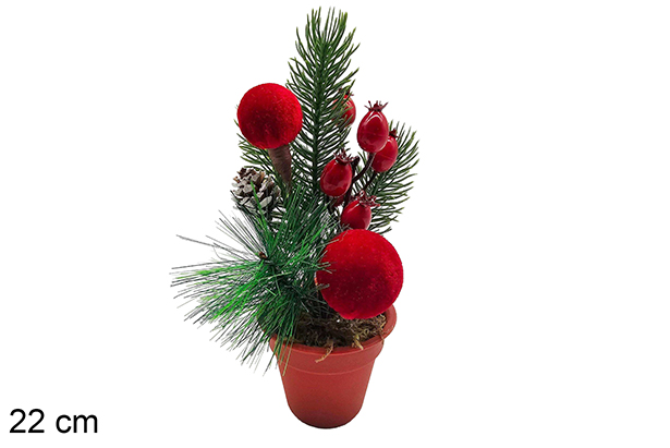 Vaso de Natal para flores, 22 cm