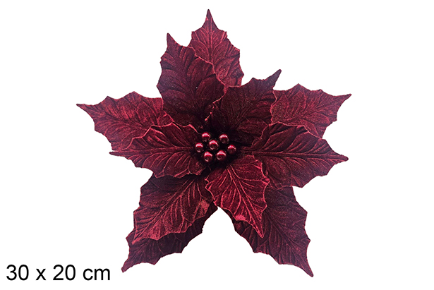 Flor roja Navidad 30x20 cm