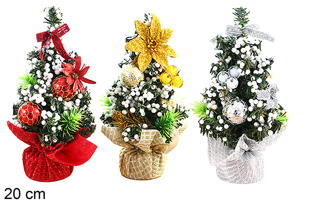 Árbol Navidad base lino 20 cm