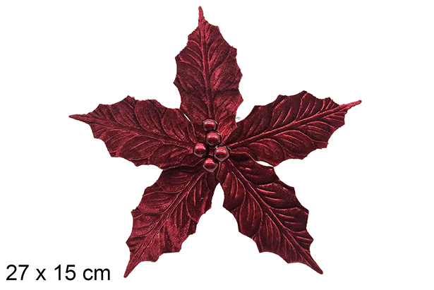 Flor roja Navidad 27x15 cm