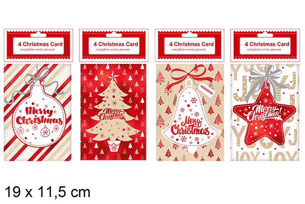 Pack 3 postais de Natal variados 19x11,5 cm
