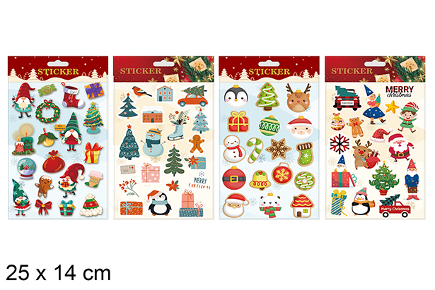 Adesivos decorativos de Natal 25x14 cm-3