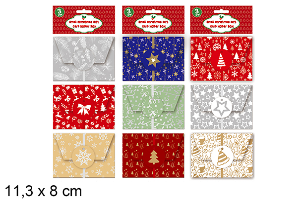 Set 3 cajas de regalo Navidad 11.3x8 cm