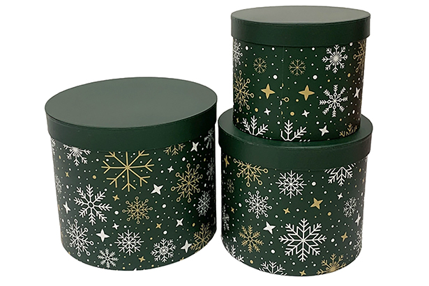 Pack 3 cajas cartón Navidad decorada 23x19.5 cm-3