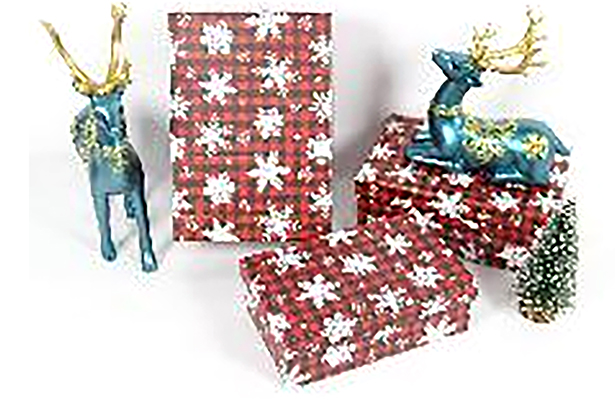 Pack 3 decorated Christmas cardboard boxes 23x16x9.5 cm-4