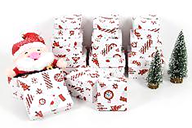 Pack 3 cajas cartón Navidad decorada 13.5x13.5x8 cm-3
