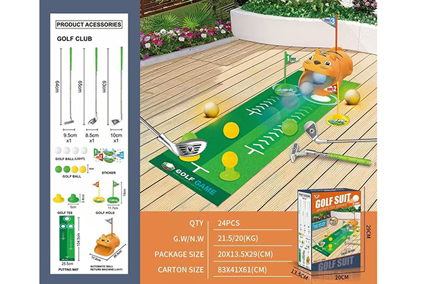 Conjunto de golfe infantil com 21 acessórios