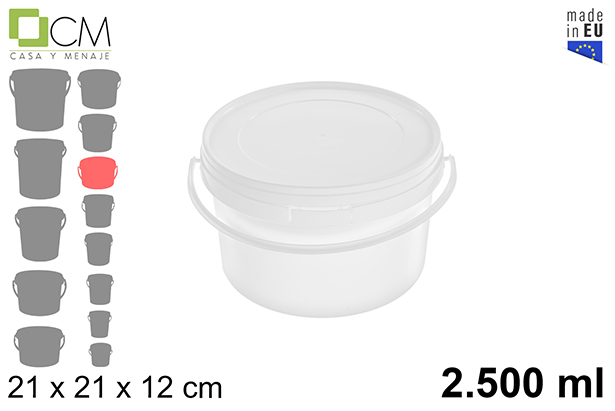 [124002] Envase plastico multiusos 2.500 c.c  redondo (copia)