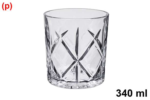 Bicchiere da whisky in vetro 340 ml