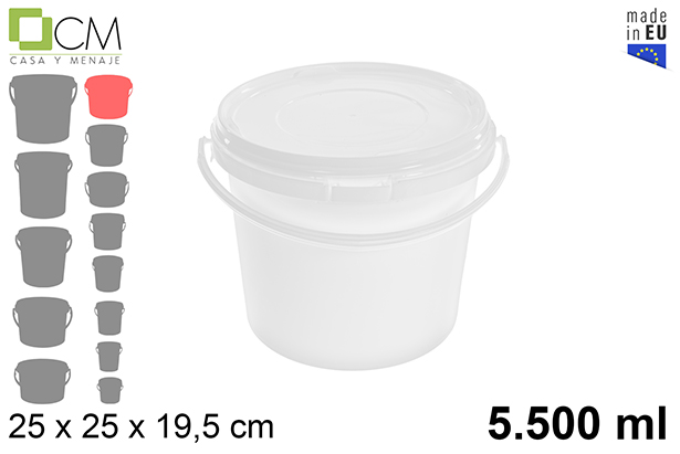 [124007] Envase blanco multiusos 5500ml
