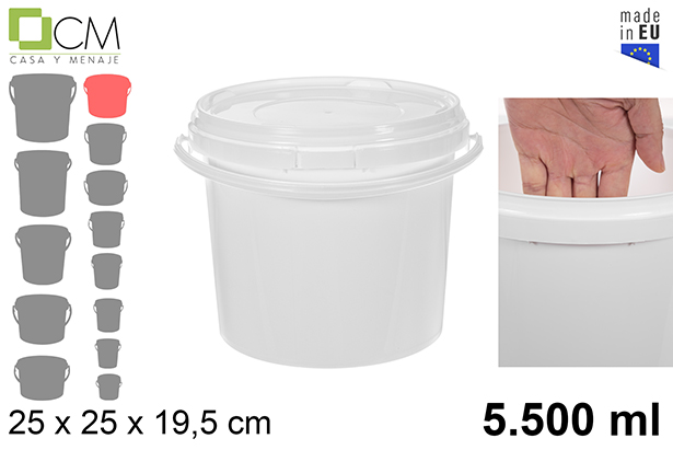 [124007] Envase blanco multiusos 5500ml
