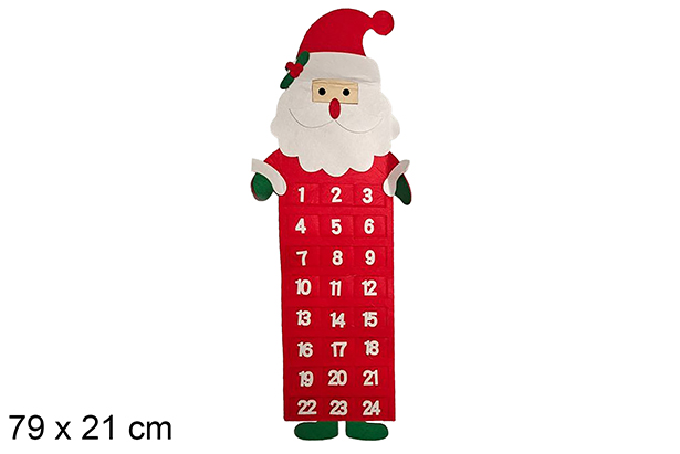 Calendario dell'Avvento di Babbo Natale 79X21cm