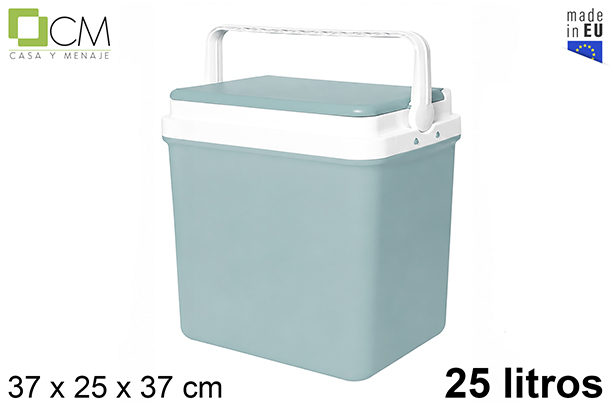Nevera azul pizarra tapa plana 25 l.