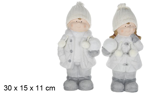 Figura Navidad niña/niño 30 cm