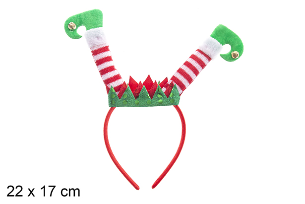 Tiara de Natal anjo/árvore 22x17 cm
