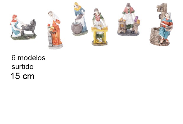 Pastor de resina modelos variados 15 cm