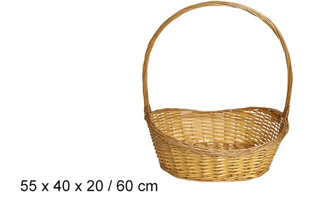 Panier en osier miel 60 cm 