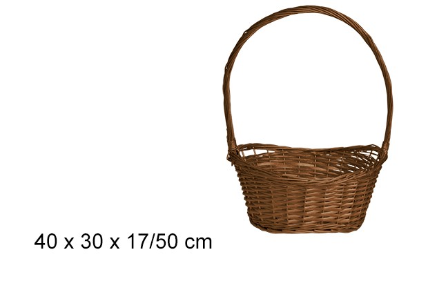 Cesta mimbre caoba 40x30 cm
