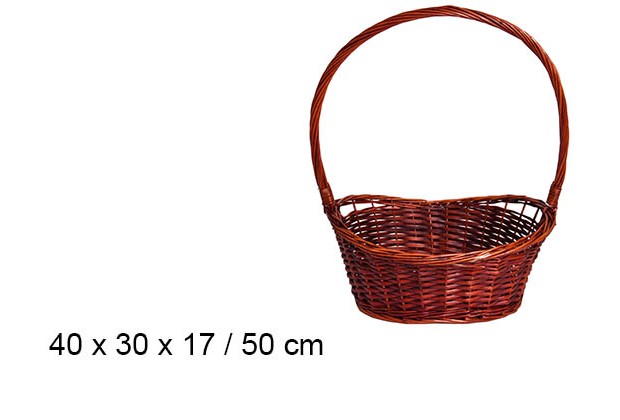 Panier de Noèl acajou 50 cm 