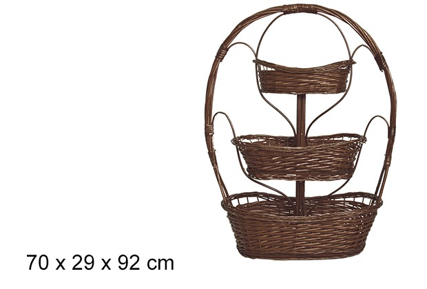 Cesta tripla mogno decoração de Natal 