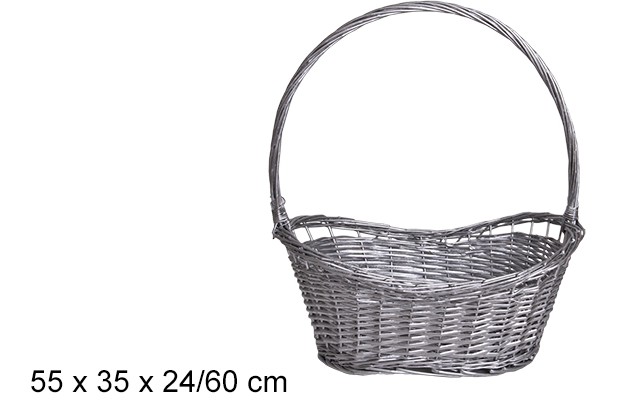 Panier de Noèl argent 60 cm 