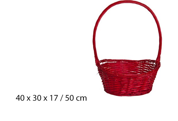 Cesta navideña roja 50 cm