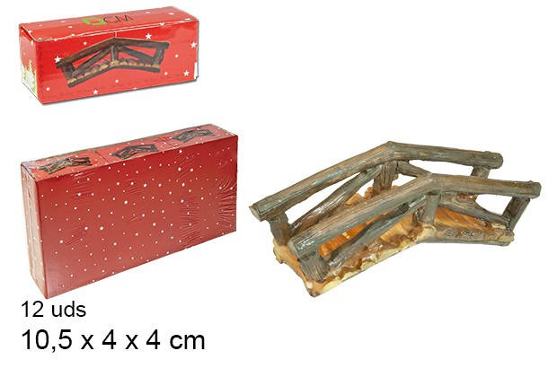 Ponte piccolo effetto legno 10,5x4 cm