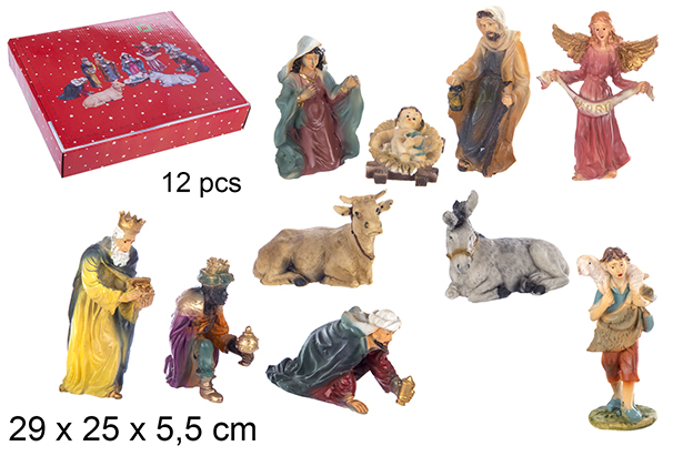 Pack 12 piezas Nacimiento resina