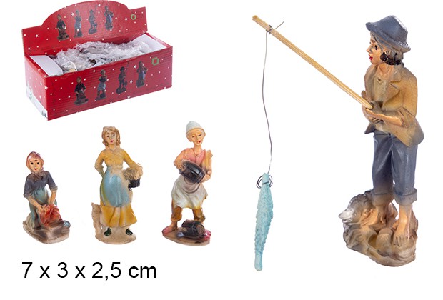 Figura del presepe in resina assortita - 2