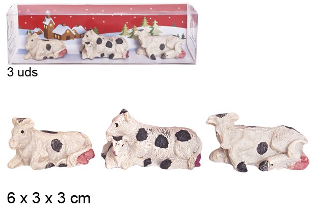 Pack 3 vacas resina