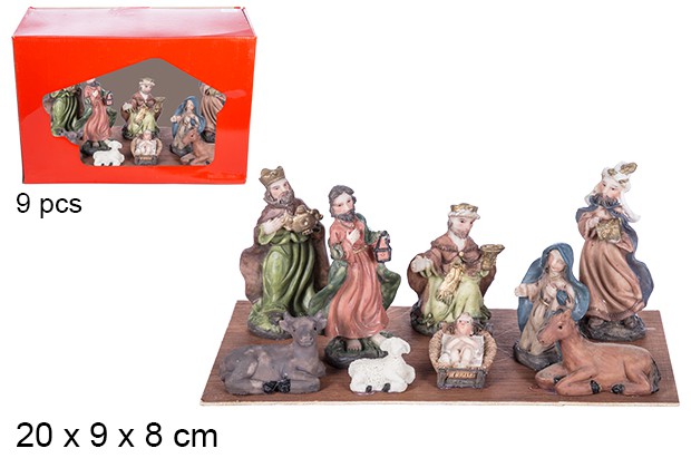 Pack 9 piezas Nacimiento caja PVC
