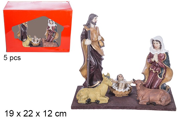 Nativity 5 pieces PVC box