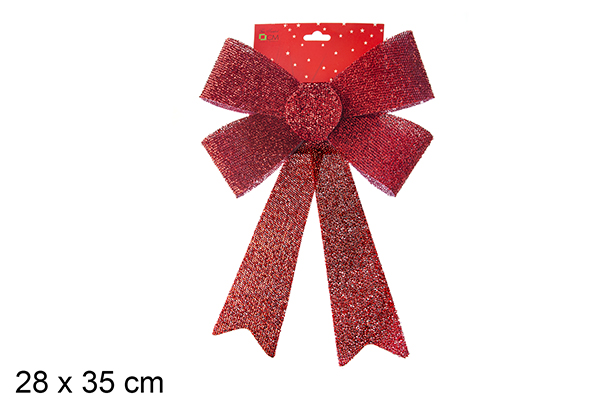 Noeud de Noël rouge 28x35 cm