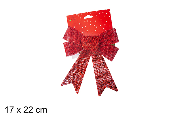 Lazo Navidad rojo 17x22 cm