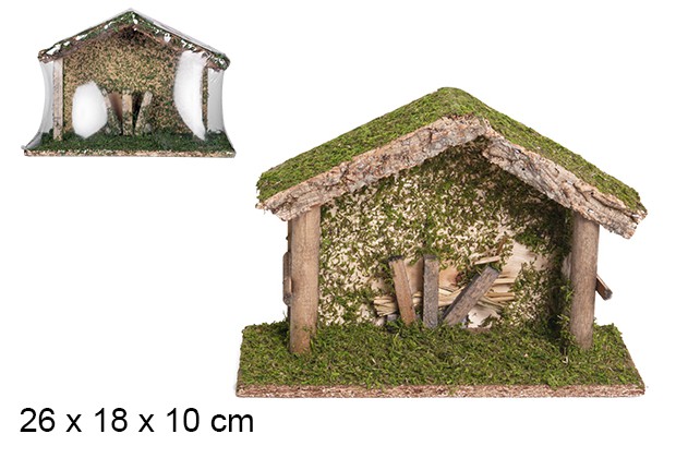 Cabaña madera 26x18x10 cm