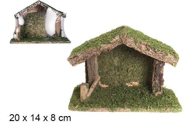 Wooden cabin 20x14x8 cm