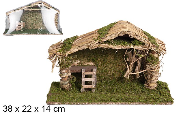 Cabaña madera 38x22x14 cm