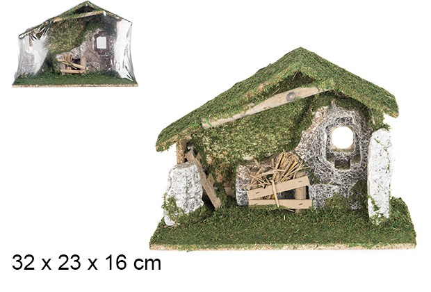 Cabaña madera 32x23x16 cm