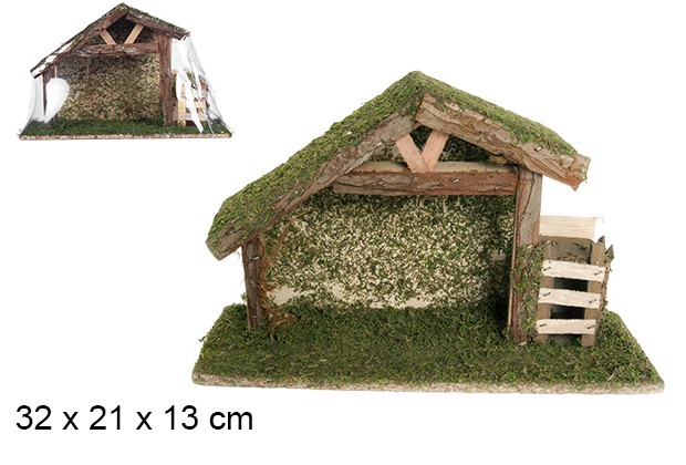 Cabaña madera 32x21x13 cm