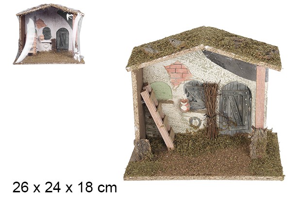 Casetta in legno 26x24x18 cm