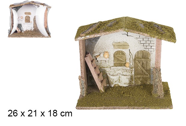 Cabine de madeira 26x21x18 cm