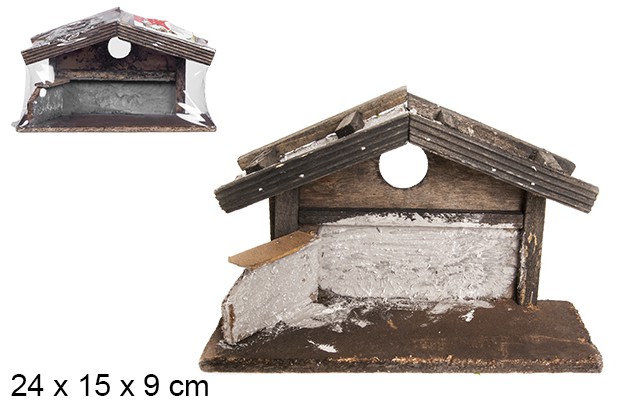 Cabaña madera 24x15 cm