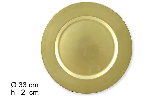 Sottopiatto oro tondo 33 cm