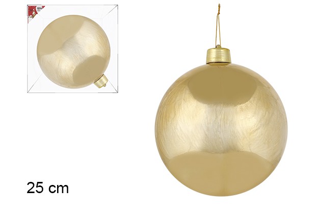 Bola Navidad oro brillo 25 cm