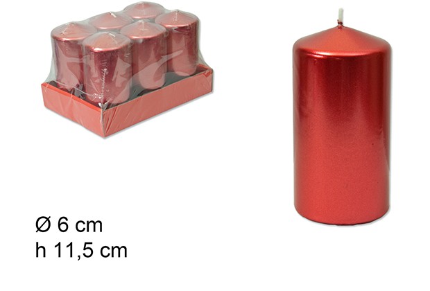 Vela taco roja 11,5 cm