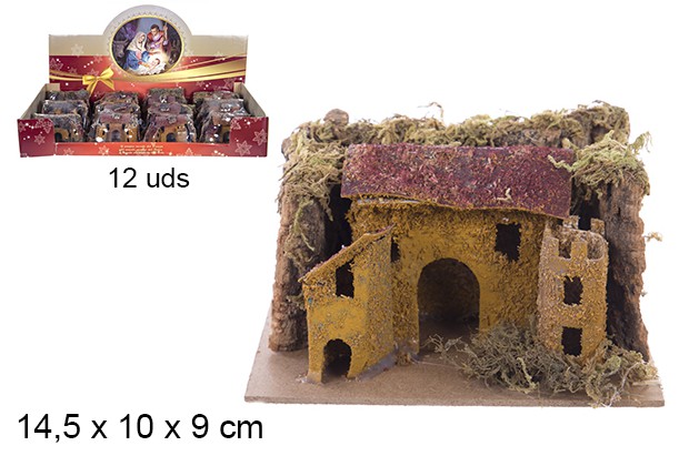 Casita resina en expositor 14,5x10 cm