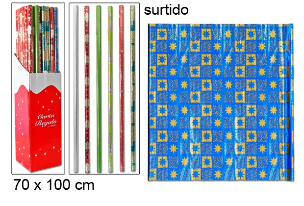 Christmas gift paper assortment display 70x100 cm