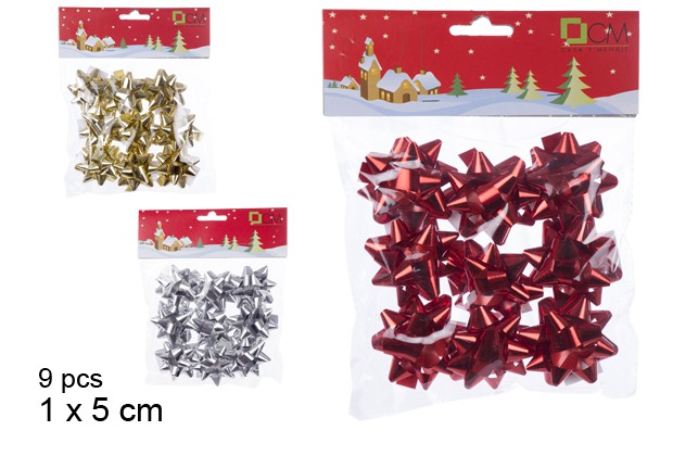 Pack 9 fiocchi colori assortiti 1x5 cm