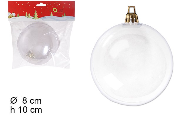 Bola transparente PVC en bolsa 8 cm